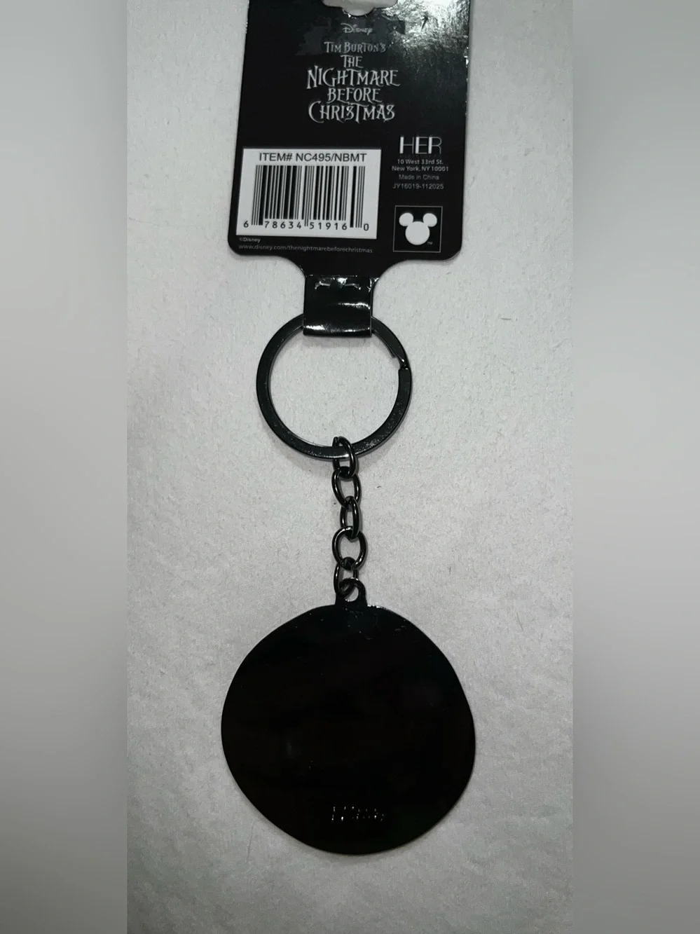 Disney NBC 30th Anniversary Jack Skellington Metal Keychain - NWT